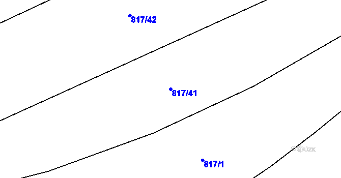 Parcela st. 817/41 v KÚ Kolovraty, Katastrální mapa