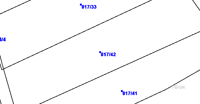 Parcela st. 817/42 v KÚ Kolovraty, Katastrální mapa
