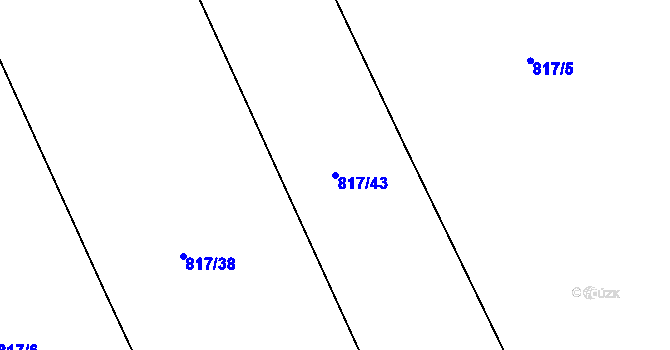 Parcela st. 817/43 v KÚ Kolovraty, Katastrální mapa