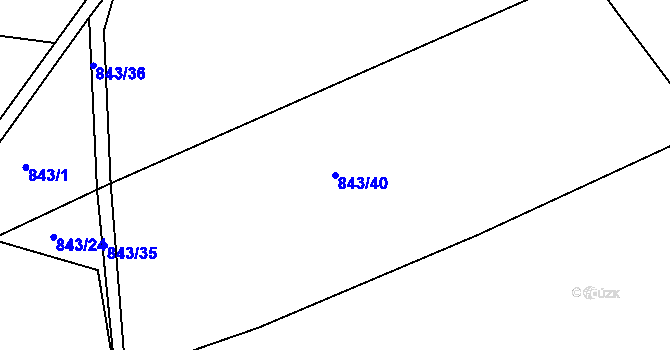 Parcela st. 843/40 v KÚ Kolovraty, Katastrální mapa