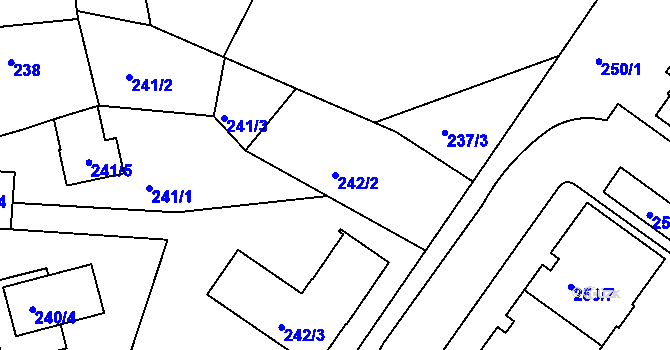 Parcela st. 242/2 v KÚ Kolovraty, Katastrální mapa