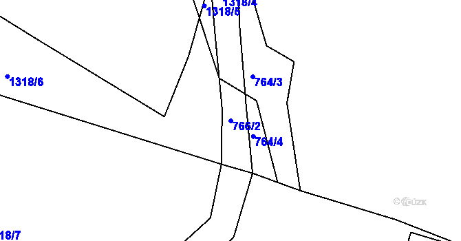 Parcela st. 766/2 v KÚ Kolovraty, Katastrální mapa
