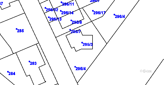 Parcela st. 295/3 v KÚ Kolovraty, Katastrální mapa