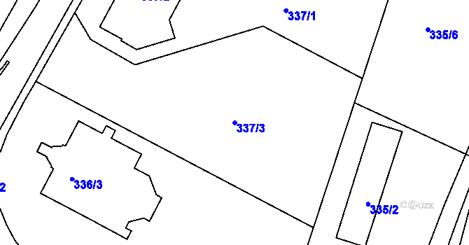 Parcela st. 337/3 v KÚ Kolovraty, Katastrální mapa