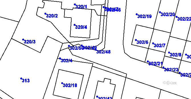 Parcela st. 302/48 v KÚ Kolovraty, Katastrální mapa