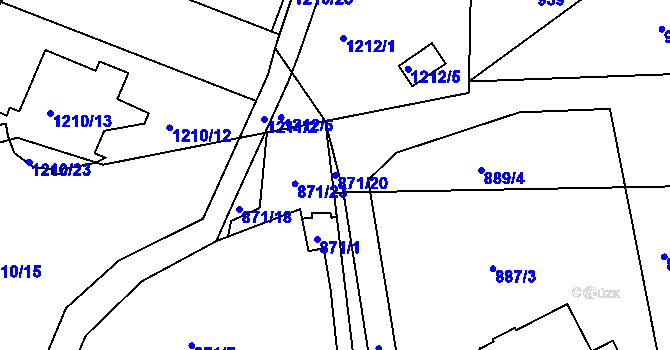Parcela st. 871/20 v KÚ Kolovraty, Katastrální mapa
