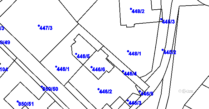 Parcela st. 446/10 v KÚ Kolovraty, Katastrální mapa