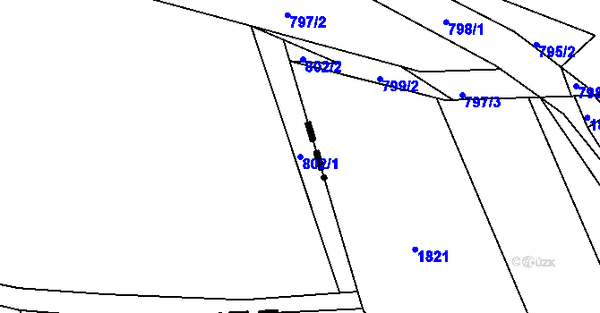 Parcela st. 802/1 v KÚ Kolovraty, Katastrální mapa