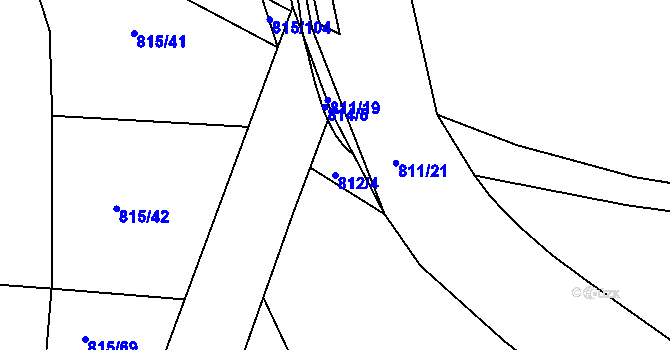 Parcela st. 812/4 v KÚ Kolovraty, Katastrální mapa