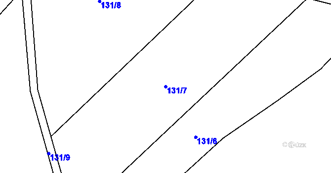 Parcela st. 131/7 v KÚ Kolšov, Katastrální mapa