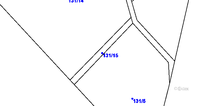 Parcela st. 131/15 v KÚ Kolšov, Katastrální mapa