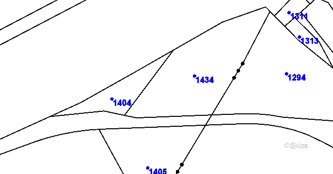 Parcela st. 265/2 v KÚ Komárno, Katastrální mapa