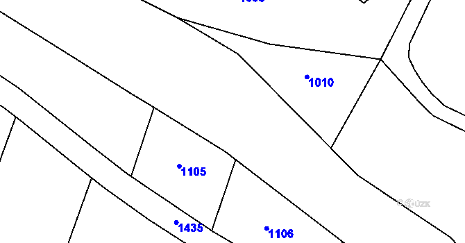 Parcela st. 335/3 v KÚ Komárno, Katastrální mapa