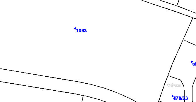 Parcela st. 470/6 v KÚ Komárno, Katastrální mapa