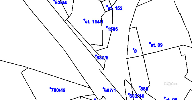 Parcela st. 538 v KÚ Komárno, Katastrální mapa