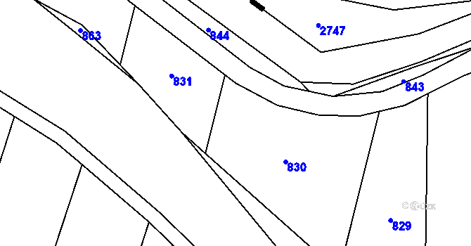 Parcela st. 227/8 v KÚ Komárno, Katastrální mapa