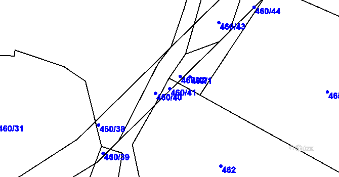 Parcela st. 460/41 v KÚ Komárno, Katastrální mapa
