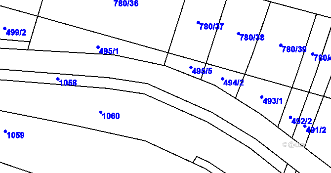 Parcela st. 460/55 v KÚ Komárno, Katastrální mapa