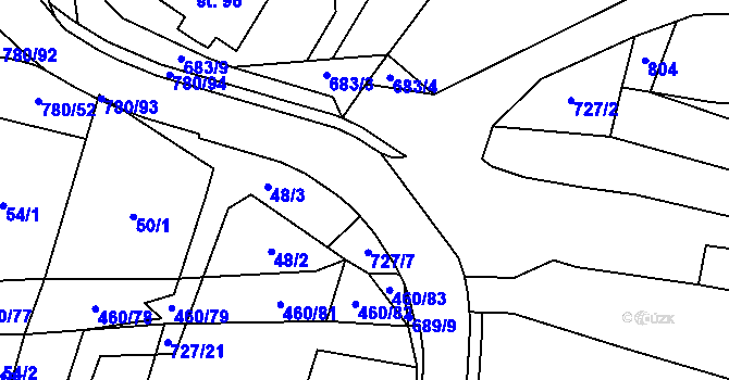 Parcela st. 780/56 v KÚ Komárno, Katastrální mapa