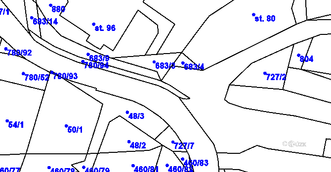 Parcela st. 780/97 v KÚ Komárno, Katastrální mapa