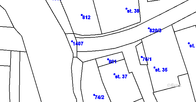 Parcela st. 693/16 v KÚ Komárno, Katastrální mapa