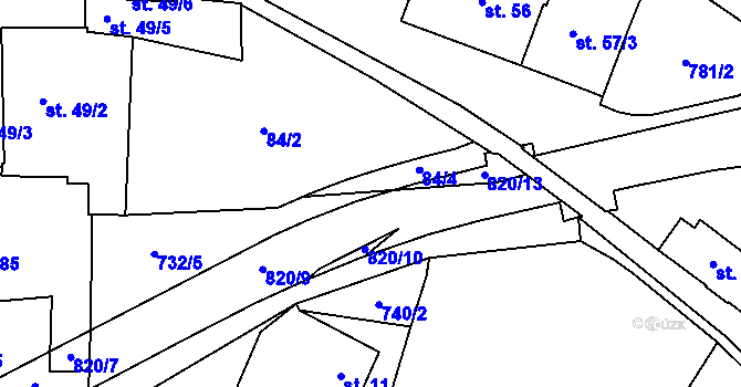 Parcela st. 693/18 v KÚ Komárno, Katastrální mapa