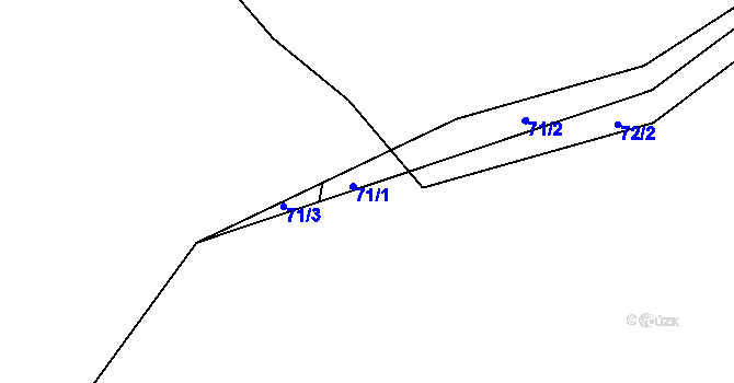 Parcela st. 72/6 v KÚ Kleštěnice, Katastrální mapa