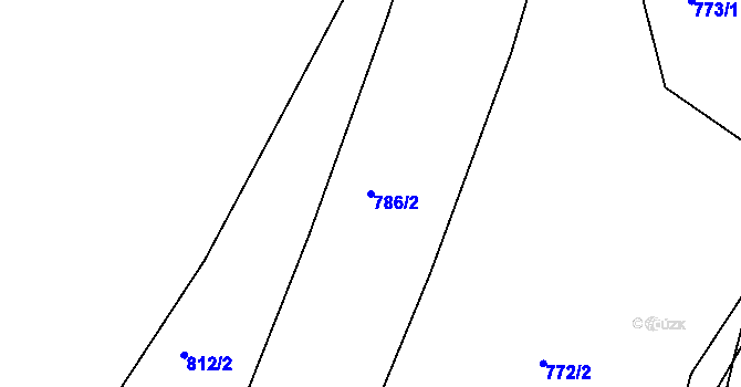 Parcela st. 786/2 v KÚ Komárov u Hořovic, Katastrální mapa