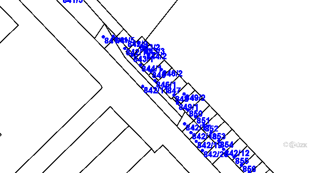 Parcela st. 847 v KÚ Komárov u Hořovic, Katastrální mapa