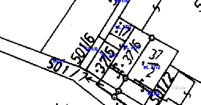 Parcela st. 37/5 v KÚ Komárov u Soběslavi, Katastrální mapa