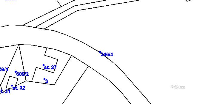 Parcela st. 346/4 v KÚ Smilov u Štědré, Katastrální mapa