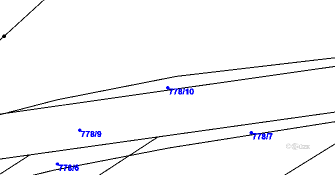 Parcela st. 778/10 v KÚ Komárov u Holic, Katastrální mapa