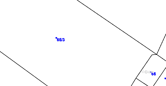 Parcela st. 65/3 v KÚ Komárov u Přelouče, Katastrální mapa