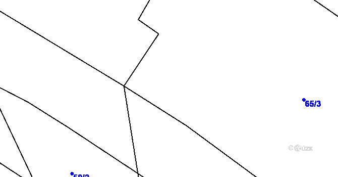 Parcela st. 65/5 v KÚ Komárov u Přelouče, Katastrální mapa