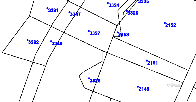 Parcela st. 588/23 v KÚ Komárov u Napajedel, Katastrální mapa