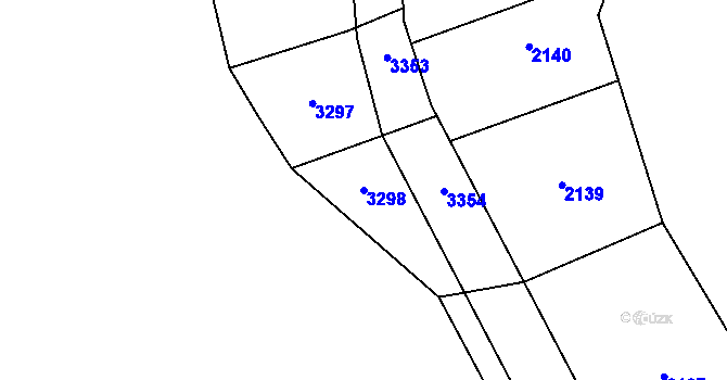 Parcela st. 3298 v KÚ Komárov u Napajedel, Katastrální mapa