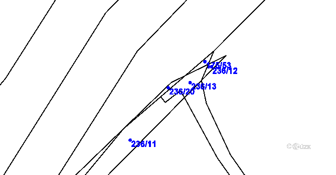 Parcela st. 236/20 v KÚ Komařice, Katastrální mapa