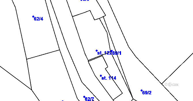 Parcela st. 122 v KÚ Komařice, Katastrální mapa