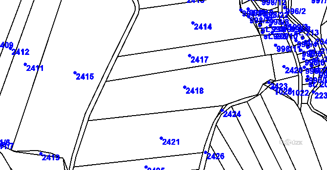 Parcela st. 1011/1 v KÚ Pašinovice, Katastrální mapa