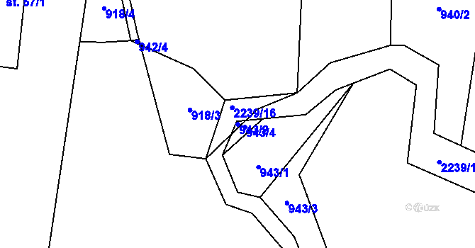 Parcela st. 943/2 v KÚ Pašinovice, Katastrální mapa