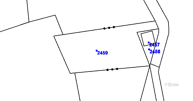 Parcela st. 2459 v KÚ Pašinovice, Katastrální mapa