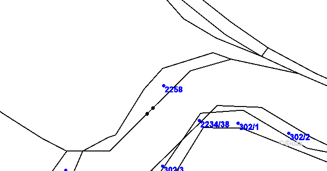 Parcela st. 2258 v KÚ Pašinovice, Katastrální mapa
