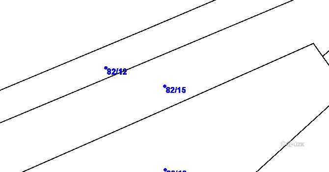 Parcela st. 82/15 v KÚ Sedlo u Komařic, Katastrální mapa