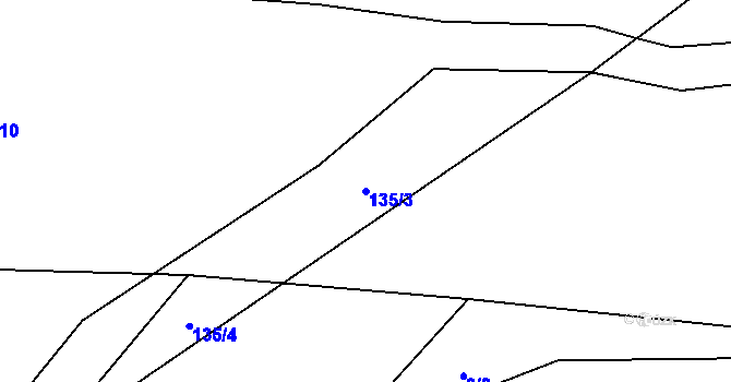 Parcela st. 135/3 v KÚ Sedlo u Komařic, Katastrální mapa