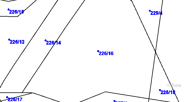 Parcela st. 226/16 v KÚ Sedlo u Komařic, Katastrální mapa
