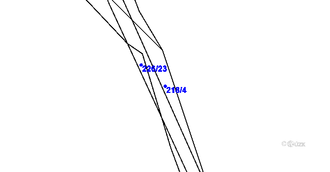 Parcela st. 218/4 v KÚ Sedlo u Komařic, Katastrální mapa