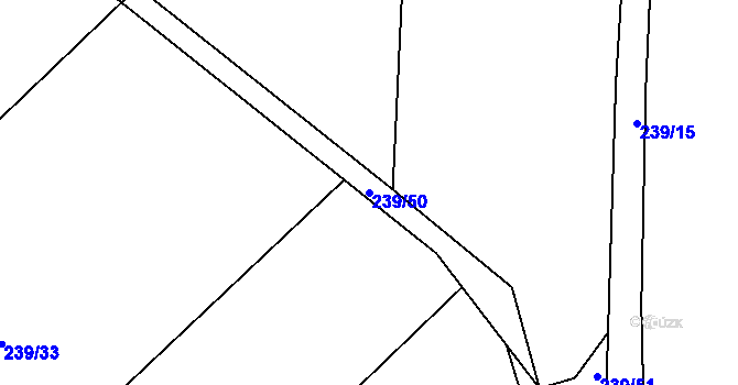 Parcela st. 239/50 v KÚ Sedlo u Komařic, Katastrální mapa