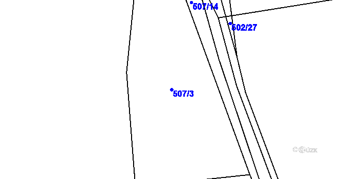 Parcela st. 507/3 v KÚ Sedlo u Komařic, Katastrální mapa