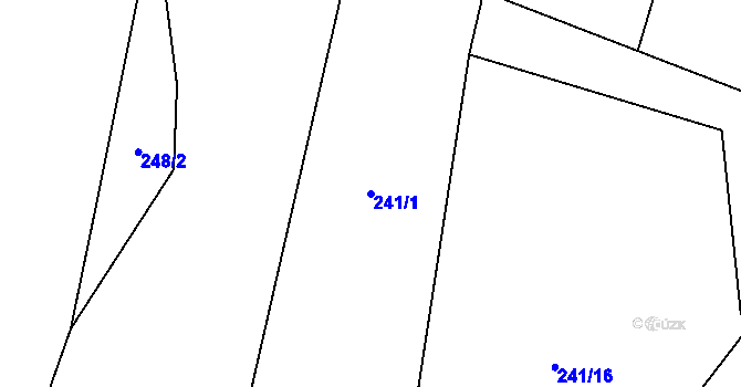 Parcela st. 241/1 v KÚ Sedlo u Komařic, Katastrální mapa