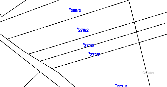 Parcela st. 271/2 v KÚ Komňa, Katastrální mapa